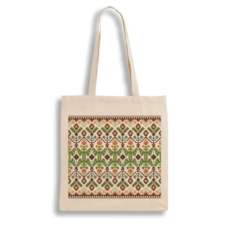 Екошопер BookOpt BK 4111 карпатська вишивка бежевий