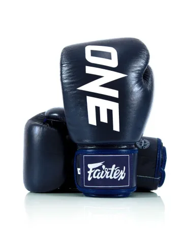 Боксерські рукавиці Fairtex BGV1-ONE (натуральна шкіра) Blue 10 унцій (бинти в комплекті)