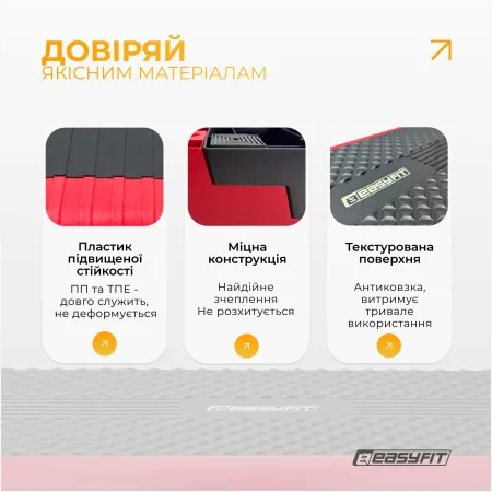 Степ для аеробіки 3-ступінчастий EasyFit