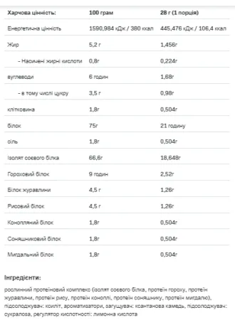 Vegan Protein - 500 г полуниця