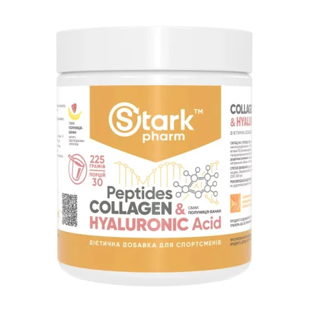 Collagen Peptides & Hyaluronic Acid - 225 г полуниця банан універсальний
