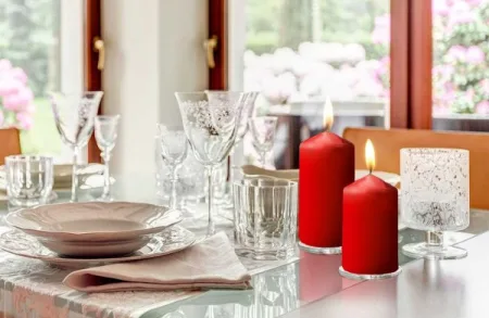 Набір свічок 4 шт. циліндр червоні sw50/4