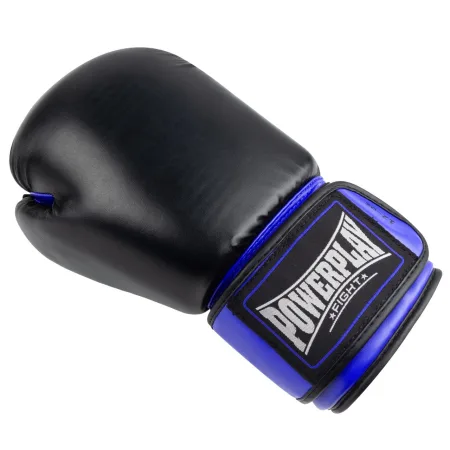 Боксерські рукавиці PowerPlay 3004 Classic чорно-сині 16 унцій