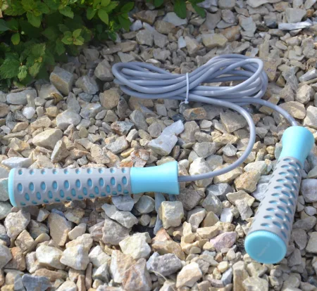 Скакалка PowerPlay 4206 Jump Rope PRO+ сіро-м'ятна (2,75m.)