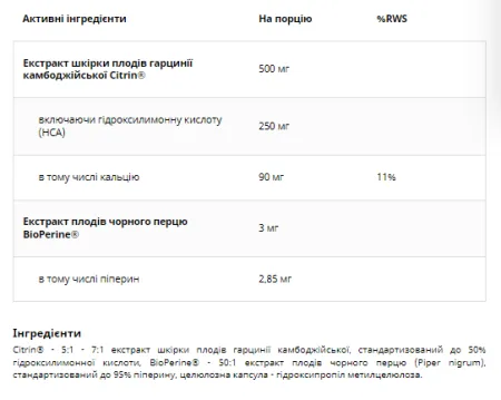 Garcinia Cambogia 550 мг - 90 капсул