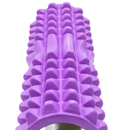 Масажний ролик роллер PowerPlay 4405 EVA Massage Roller Фіолетовий 33x12 см.