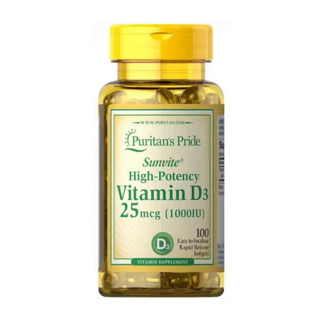 Vitamin D3 25 мкг 1000 IU - 100 софтгель