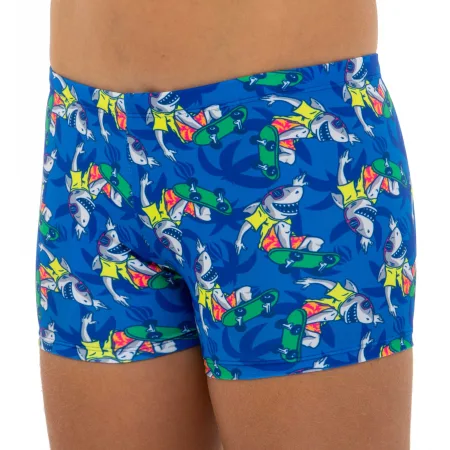 Плавки боксери для хлопчиків для плавання Акули вік 6-8 років синій 8