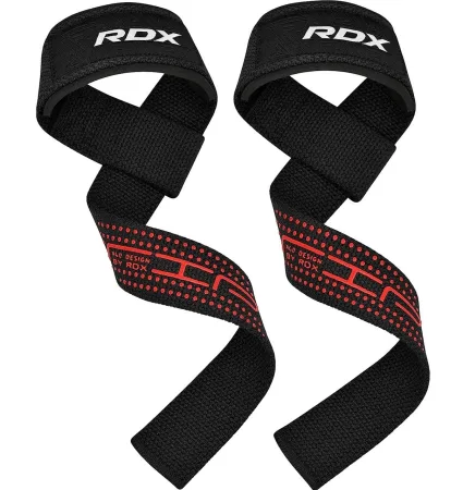 Лямки для тяги RDX S4 Gym Cotton Gel Straps Black Plus