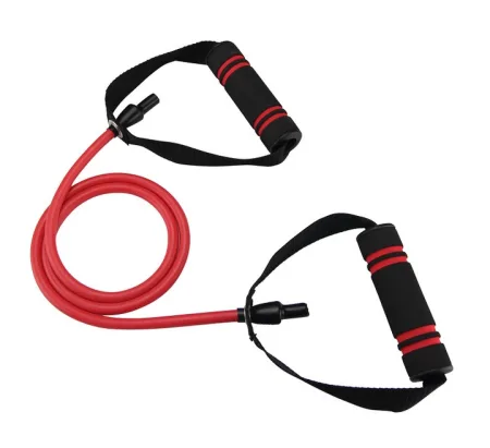 Трубчастий еспандер для фітнесу з ручками U-POWEX Latex Resistance Tube червоний (13,5 кг)