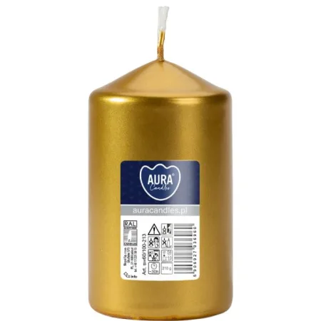 Свічка столова циліндр Bispol sw60/100 213 золотий металік