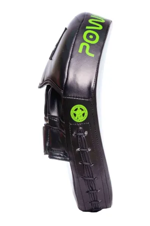 Лапи боксерські PowerPlay 3051 чорно зелені PU [пара]