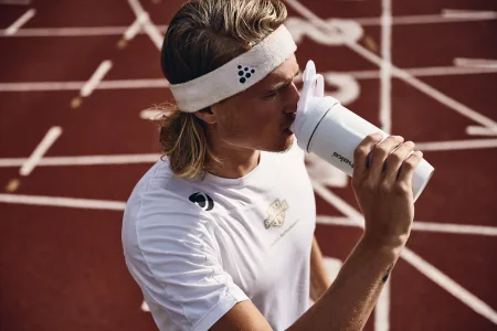 Шейкер спортивний SmartShake металевий Reforce Stainless Steel 900 мл білий