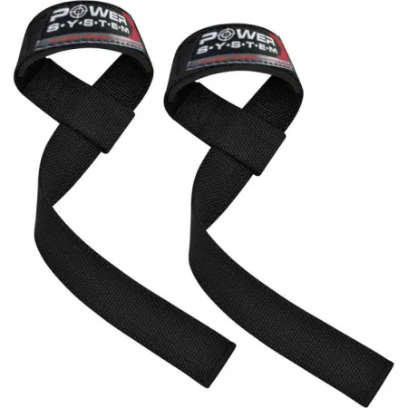 Лямки для тяги Power System PS-3400 Power Straps чорний/червоний