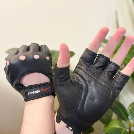 Рукавички для фітнесу PowerPlay 1572 чорні - M