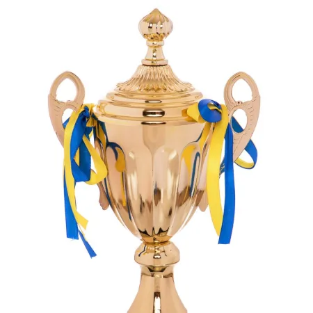 Кубок спортивний з ручками та кришкою 34 см золотий 4060-D
