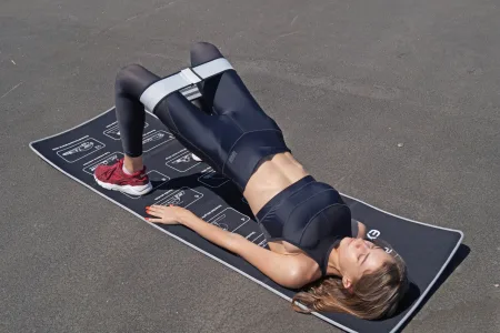 Тканева гумка для фітнесу та спорту PowerPlay 4111 Hip Band S Heavy сіра (d_64cm)