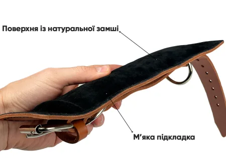 EasyFit F10 cuff for cable machine (leather) brown