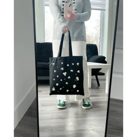 Екошопер BookOpt BK4091 Ромашки - сонячні квіти, чорний