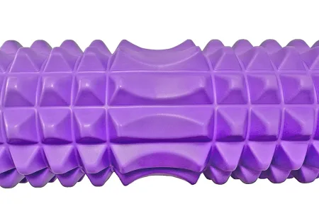 Масажний ролик (роллер) PowerPlay 4406 EVA Massage Roller фіолетовий 45×12 см