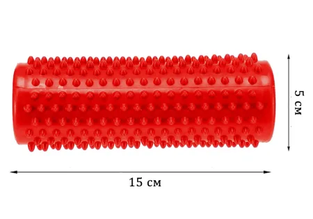 Масажний циліндр EasyFit Spindle з шипами червоний