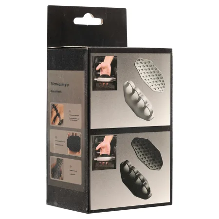 Накладки на долоні грипси Gym Grips силіконові, 2 шт, чорні - 12х5.5х3,5 см