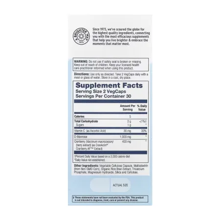 CranActin D-Mannose 1000 мг - 60 капсул