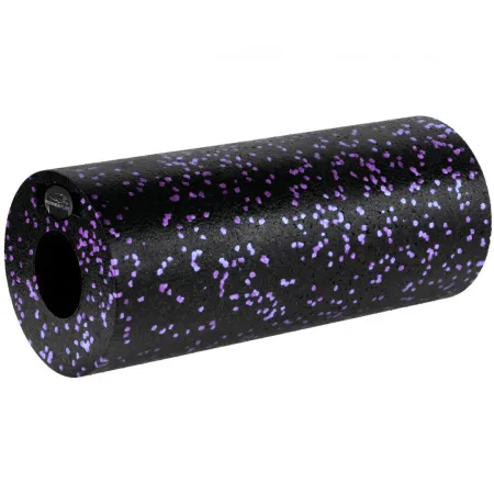 Масажний ролик роллер гладкий PowerPlay PP-4348 2 in 1-EPP Foam Roller Чорно/Фіолетовий 33x14 см.