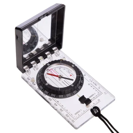 Компас жидкостный планшетный в закрытом корпусе с зеркалом - 100x63 мм