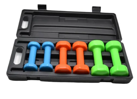 Набір гантелей в кейсі 6 кг. PowerPlay 4103 Fitness Dumbells 2 шт.*0,5 кг. 2 шт.*1 кг. 2 шт.* - 1,5 кг.