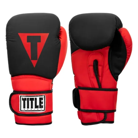 Боксерські рукавиці TITLE Boxing Guts and Glory Black/Red M 12 унцій (бинти 4м. в комплекті)