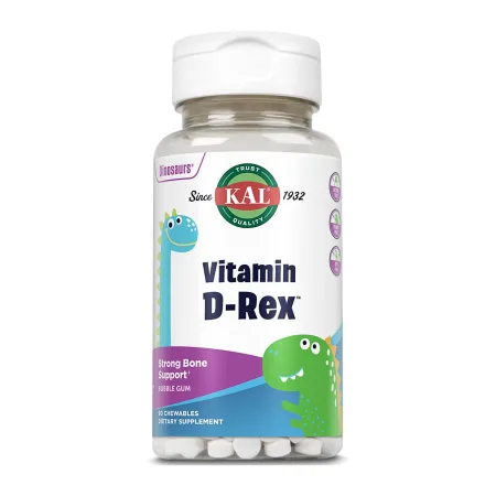 Vitamin D-Rex 10 мкг - 90 жуйок зі смаком бубль гум