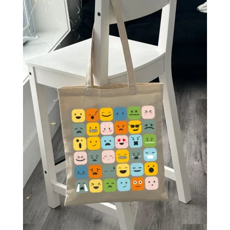 Екошопер BookOpt BK4101 смайлики бежевий