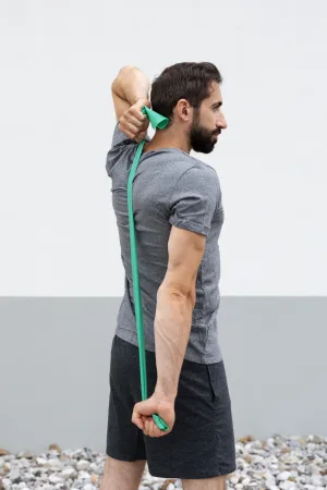 Стрічка-еспандер для фітнесу та реабілітації U-POWEX Fitness band 0,5мм. (9,1 кг) Green