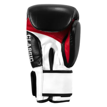 Боксерські рукавиці TITLE Classic Leather 2,0 Black/White/Red L 14 унцій (бинти 4м. в комплекті)