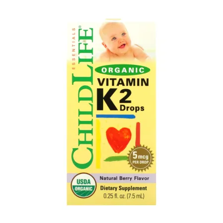 Organic Vitamin K2 Liquid - 7,5 мл натуральна ягода