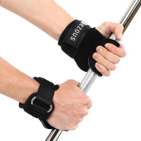 Накладки для підтягувань та тяг HAND GRIP THICKER LAYERS EZOUS 2 шт чорний універсальний