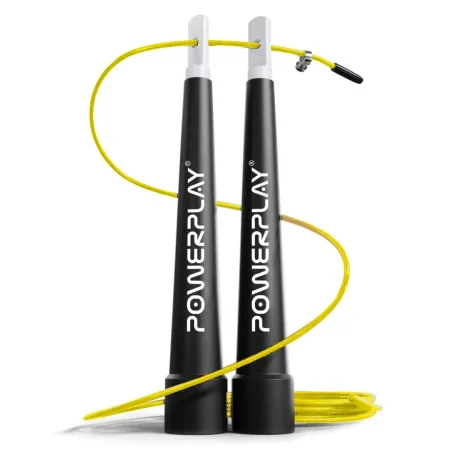 Скакалка швидкісна PowerPlay 4202 Ultra Speed Rope Жовта 2,9 m.