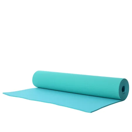 Килимок для фітнесу та йоги TPE+TC TPE-6GRBL 183 см 61 см 6 мм м'ятно-блакитний