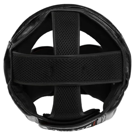 Шолом боксерський з повним захистом шкіряний TWINS розмір чорний S