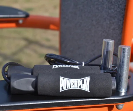 Скакалка скоростная PowerPlay 4211 X ROPE с утяжелителями - 120 г*2 чёрная 3 м