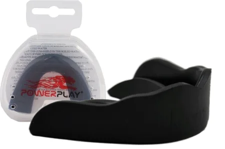 Капа боксерська PowerPlay 3318 JR дитяча (вік до 10) чорна