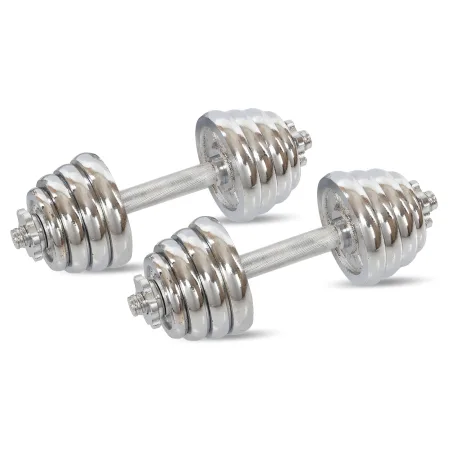 Гантелі розбірні хромовані 2 шт по 10 кг - 2 х 10 кг