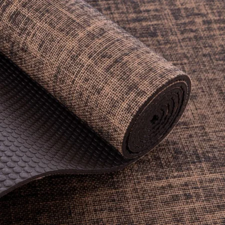Килимок для йоги джутовий (Yoga mat)BRO 183 см 68 см 4 мм коричневий