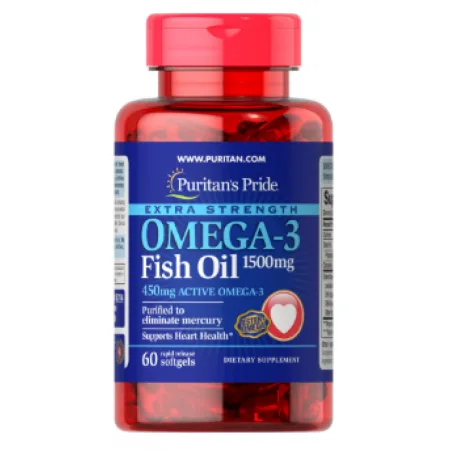 Omega-3 Fish Oil підвищеної сили 1500 мг (450 мг Active Omega-3) - 60 софтгель