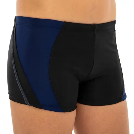 Плавки боксери для хлопчиків для плавання вік 6-10років чорно-темно-синій 6