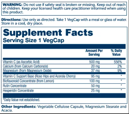 Vitamin C with Bioflavonoid Concentrate 500 мг - 100 капсул