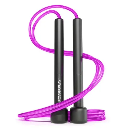 Скакалка PowerPlay 4201 Basic Jump Rope Рожева 2,8 m.