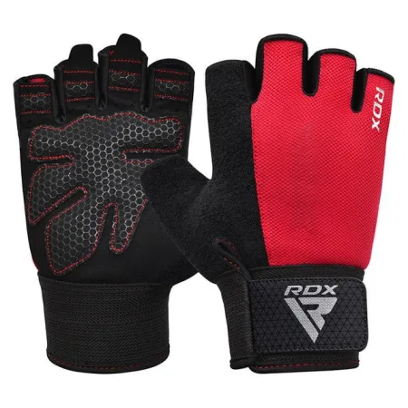 Рукавички для фітнесу RDX W1 HALF RED PLUS-L