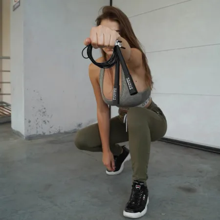 Скакалка швидкісна Power System PS-4033 Crossfit Jump Rope Чорний 2,8 m.